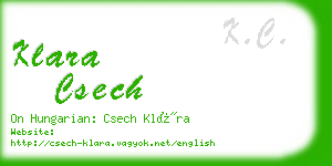 klara csech business card